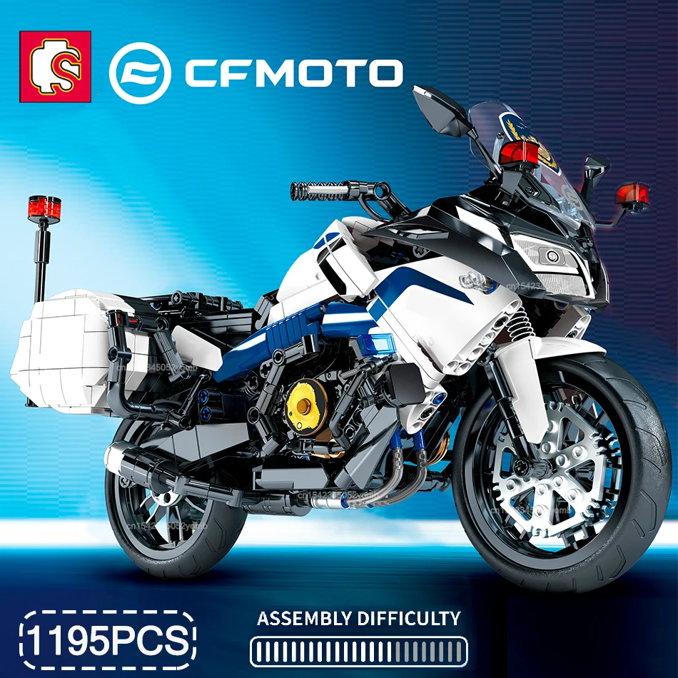 SEMBO techniczne miasto motocykl Moto wyścigi samochodowe klocki budowlane motocykl prędkość Model pojazdów cegły zabawki dla dzieci chłopiec prezent