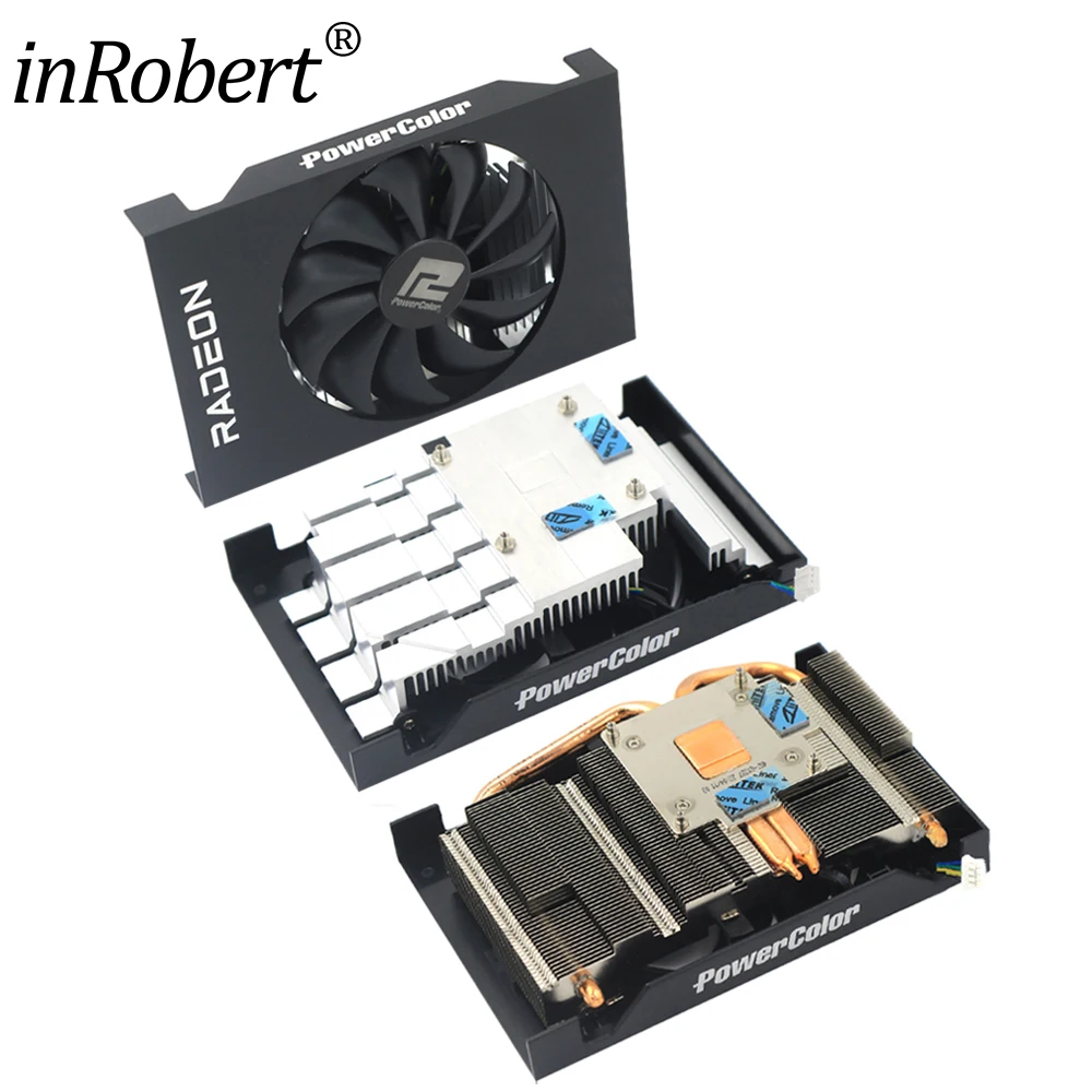 N​ew Original RX6400 RX6500XT Video Card Heatsink For Powercolor RX 6400 6500xt ITX Replacement Graphics Card Heat Sink