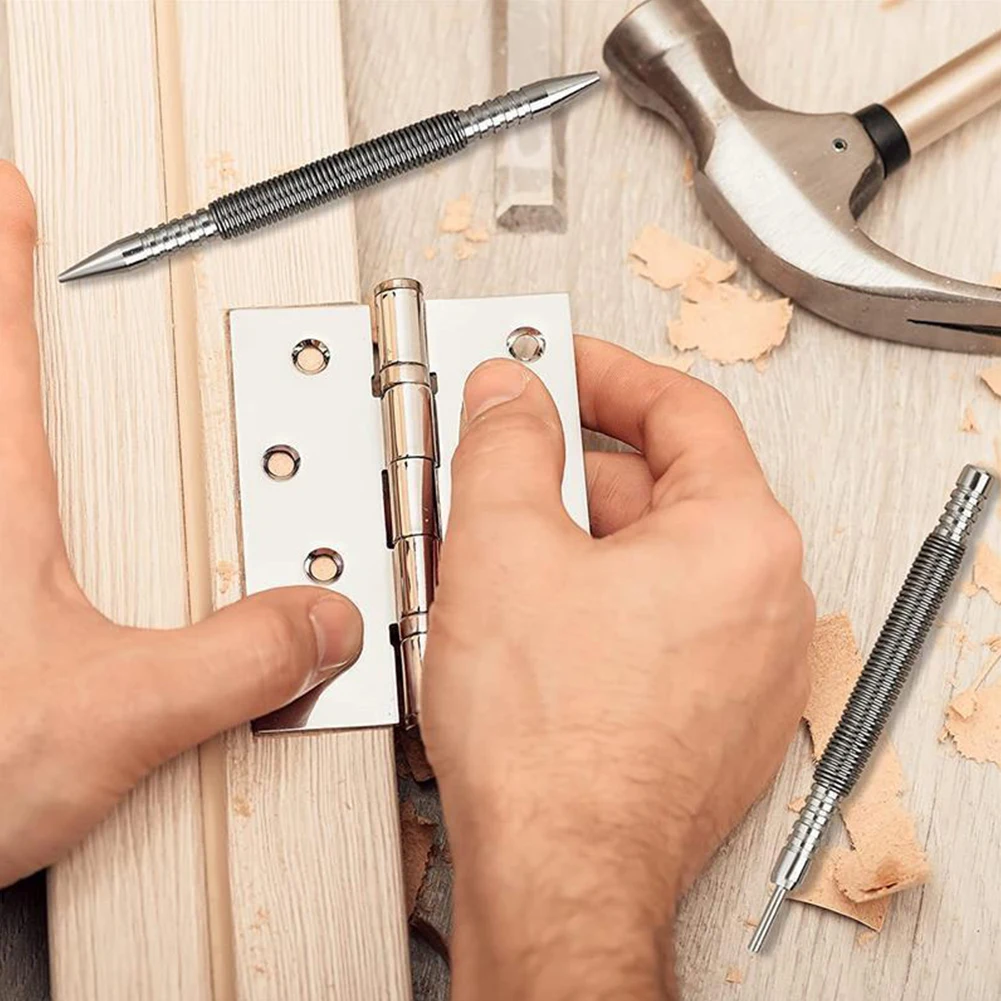 2pcs/set Double-head Spring Nail 3500 PSI Hinge Pin Remover Hammerless Nail Kit Multi-fonction 1/16 Inch & 1/32 Inch Punch Tools
