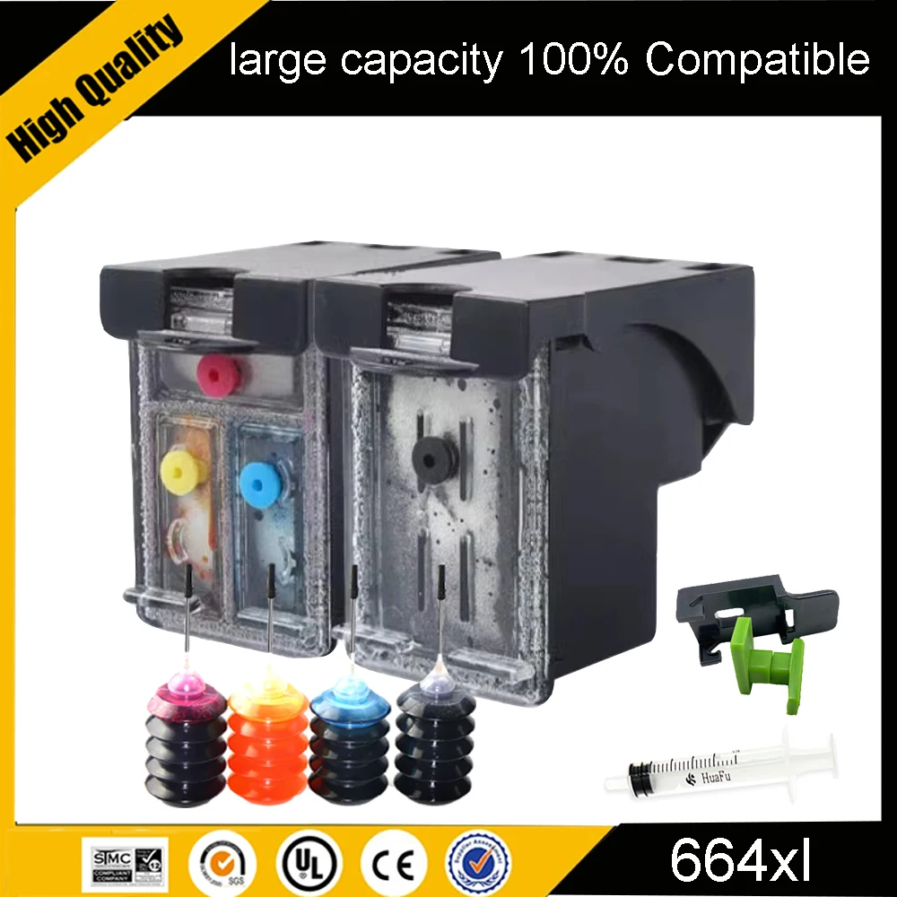 Einkshop 664XL Ink Cartridge Compatible For HP 664 HP664 Deskjet 1115 2135 2675 3635 3775 4536 4538 5075 5275 Printer