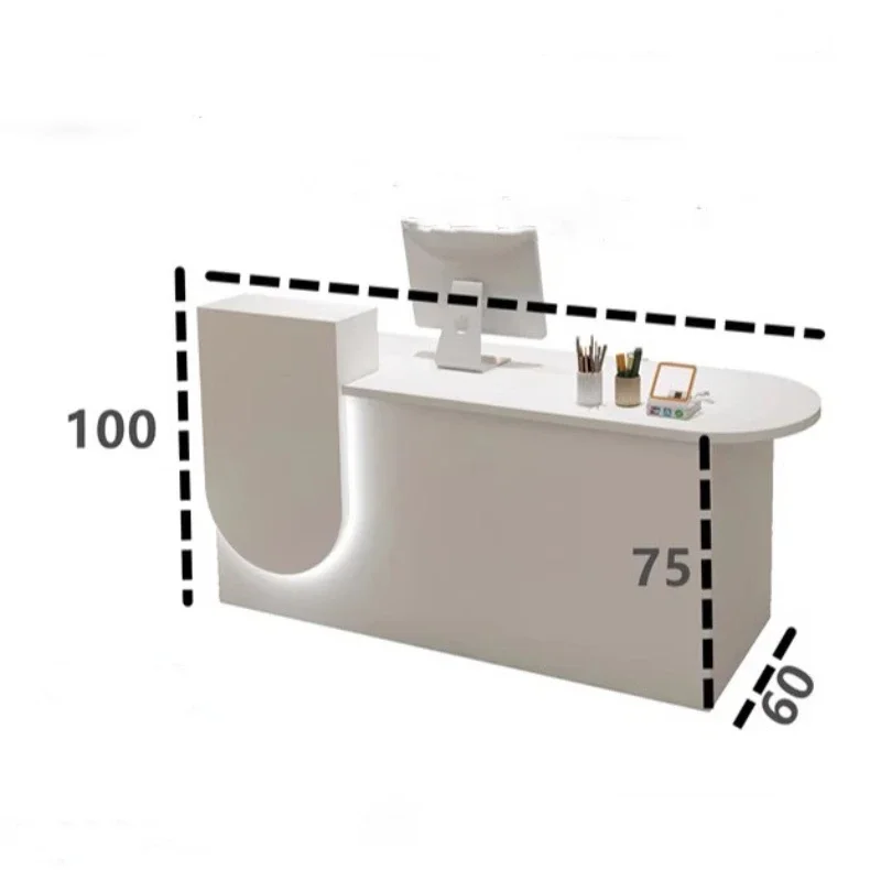 Vintage Decorative Reception Desk Luxury Practical Reception Counter Large Capacity Compact Banco Reception Front Desk Furniture