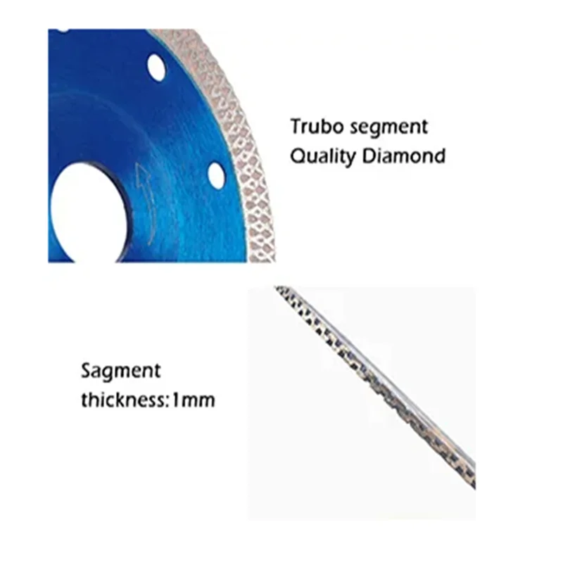 Imagem -04 - Lâmina de Serra de Diamante para Porcelana Ferramentas Elétricas de Granito Cerâmico e Mármore Disco de Corte para Rebarbadora 105 mm 115 mm 125 mm 1pc