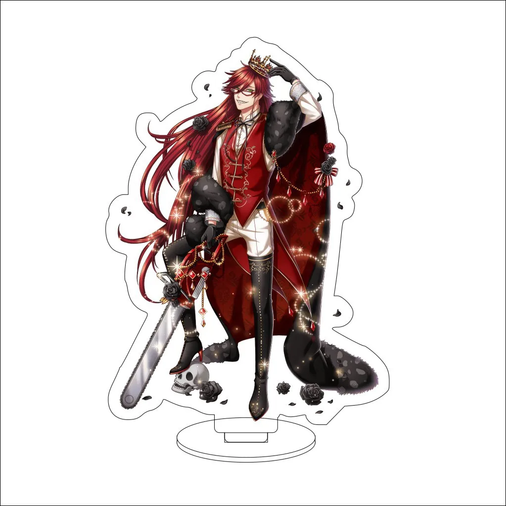 16CM Anime Black Butler Ciel Phantomhive Sebastian Michaelis Cos Acrylic Figure Stand Ornaments Chrismas Gifts - view 3