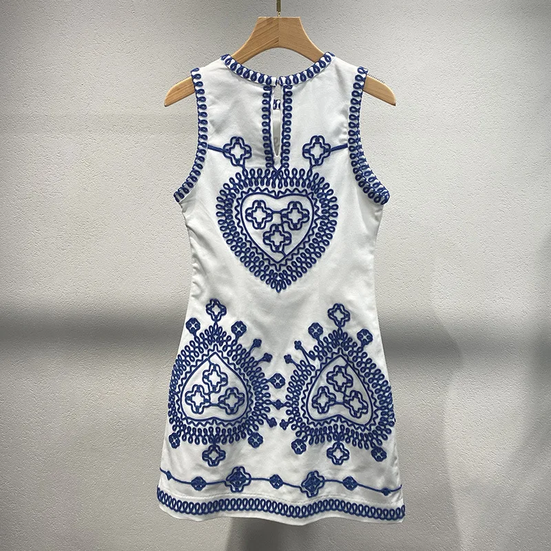 Zoci-Robe de Niche Blanche en Crochet pour Femme, Col Rond, Nouvelle Collection Automne Été