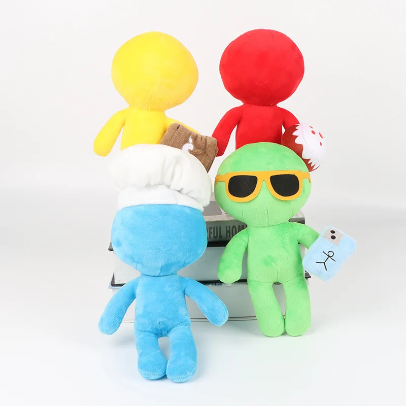 New Alan Becker Gamer Yellow Chef Blue Influencer Green Baker Red Sheriff Second Coming Plush Toy Perfect for Fan Birthday Gifts