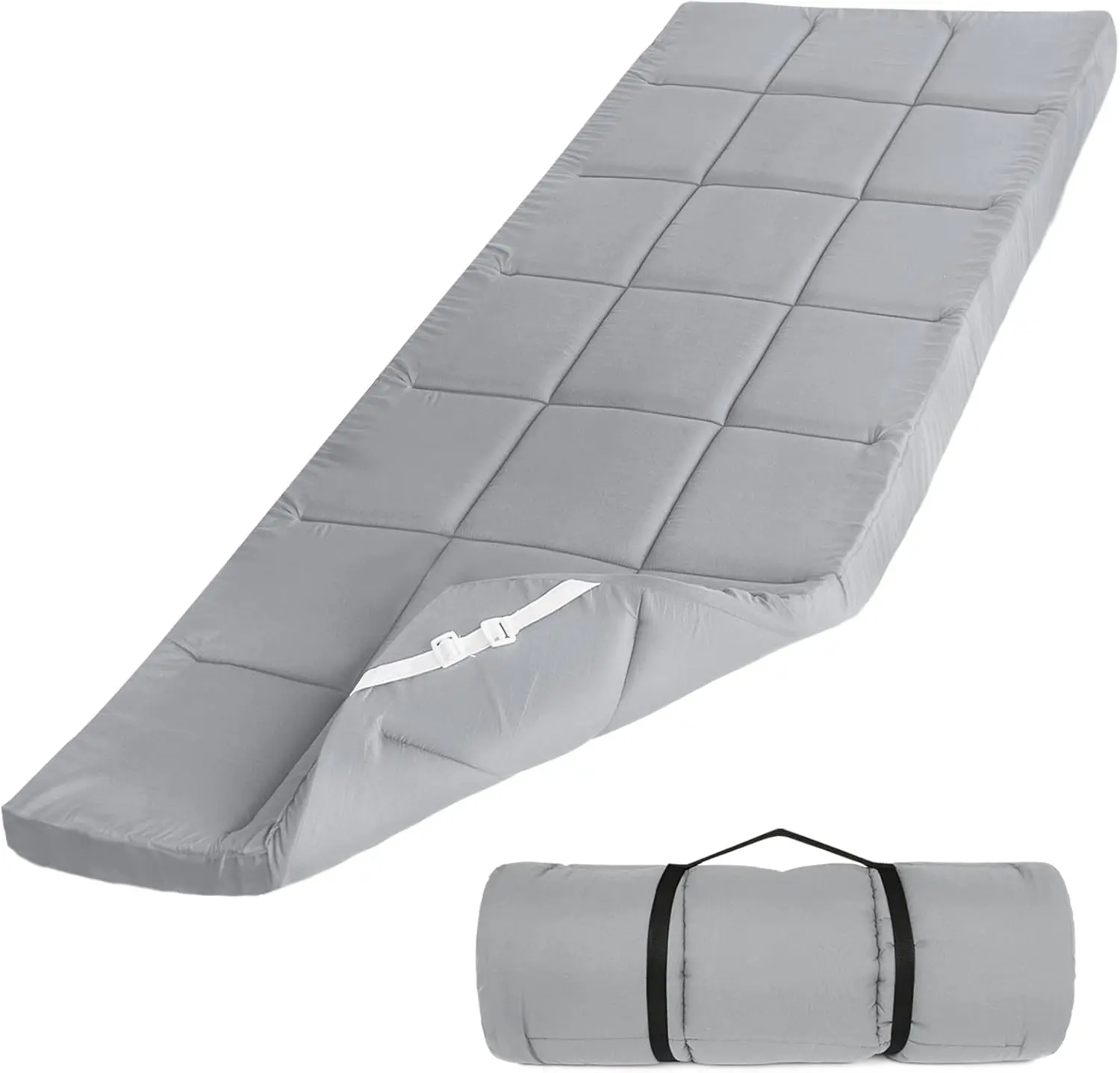 

Cot Mattress Topper 2 Inch Thick, Foam Quilted Pad for Camping Cot, Soft Comfortable Sleeping Pad 75x30 for Camp Cot, RV Bunk