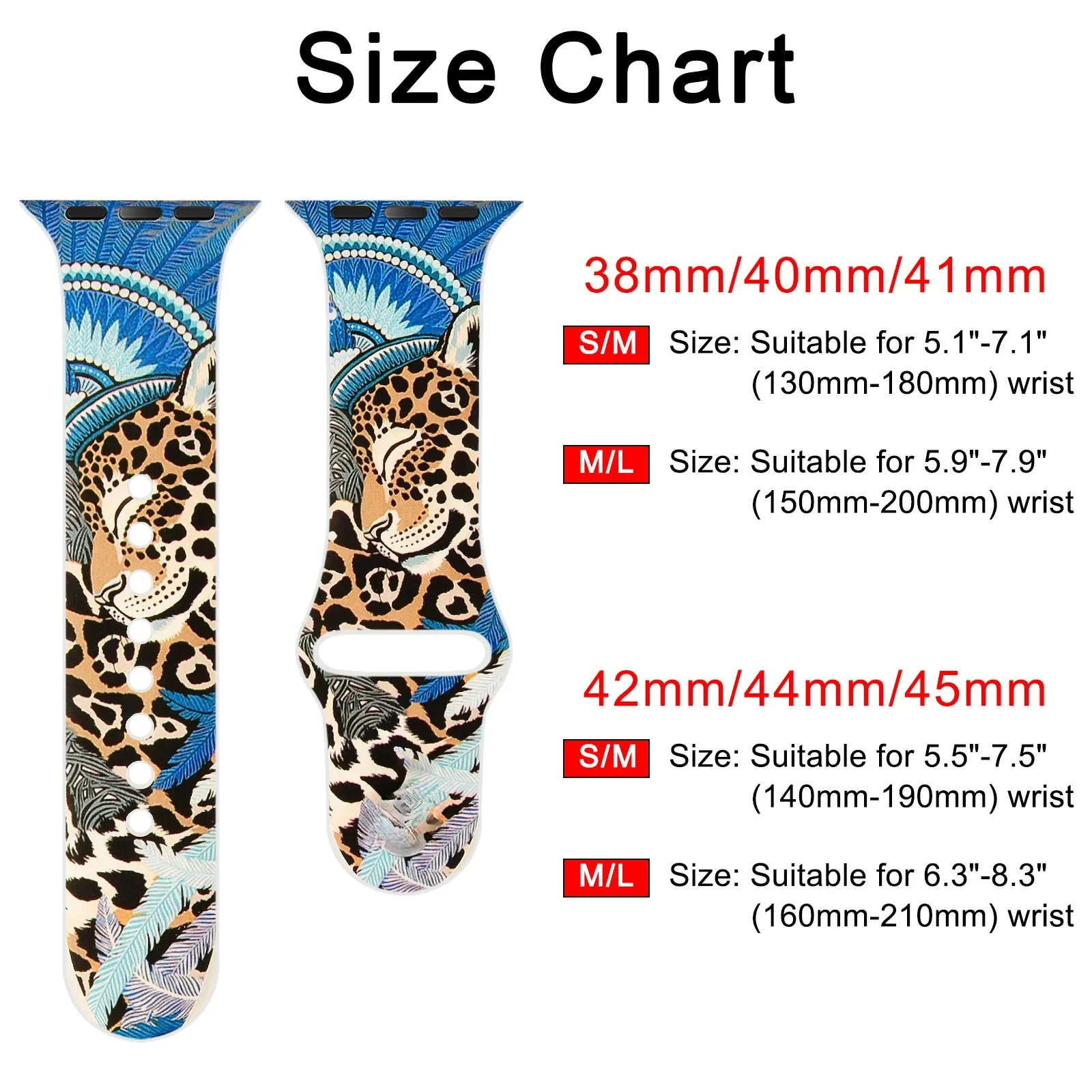 Bracelet Straps For Apple Watch Band 40MM 42MM 44MM 49MM 38MM 45MM 41MM 8 7 SE 6 5 4 Strap watchbands Animal Print Belt Silicone