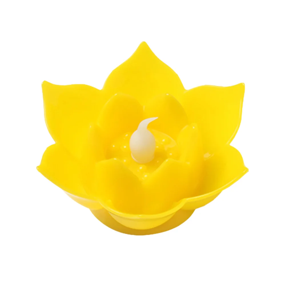 شموع عديمة اللهب امب إن فورمي دي بوجيز الكهربائية Led Flottante Fleurs لوتس Flottantes