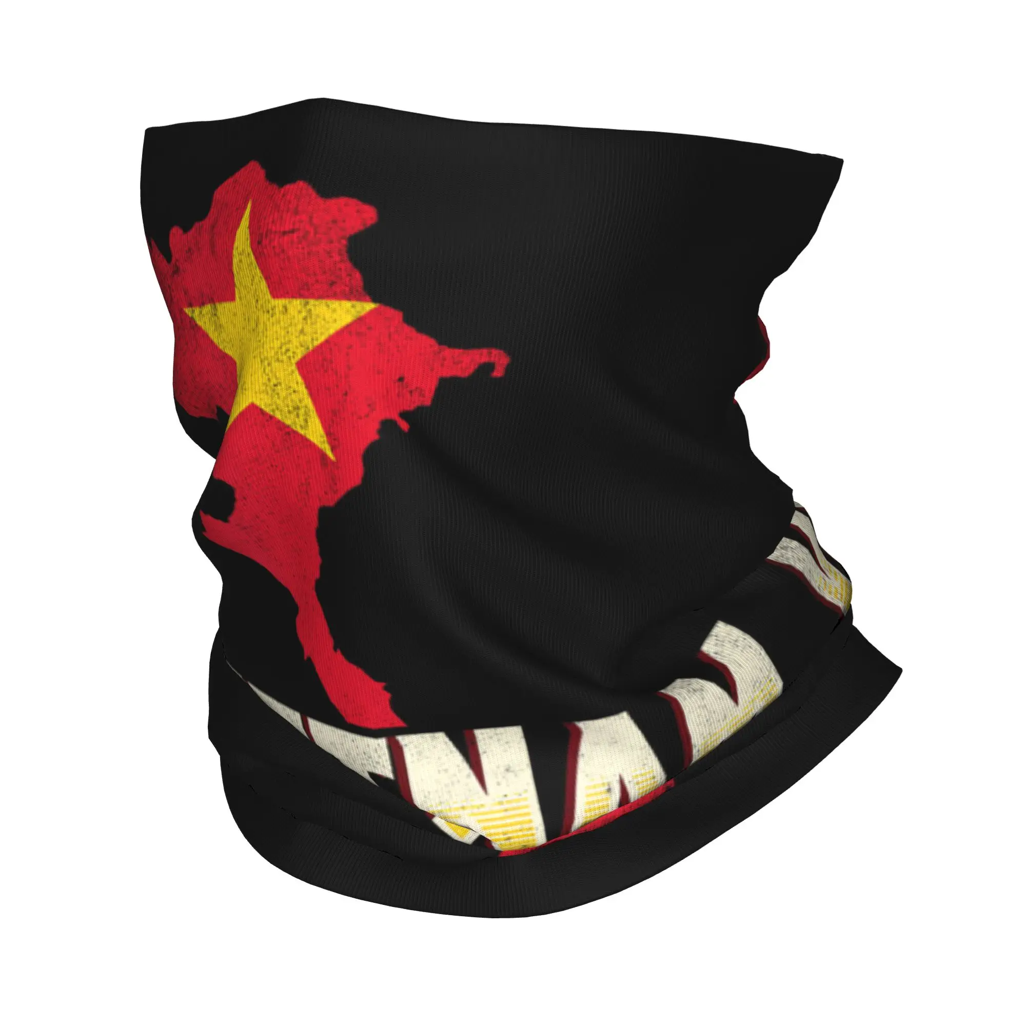 Vietnam Flag Yellow Star Asia Bandana Neck Cover Printed Souvenir Balaclavas Mask Scarf Warm Headwear Outdoor Men Women Adult