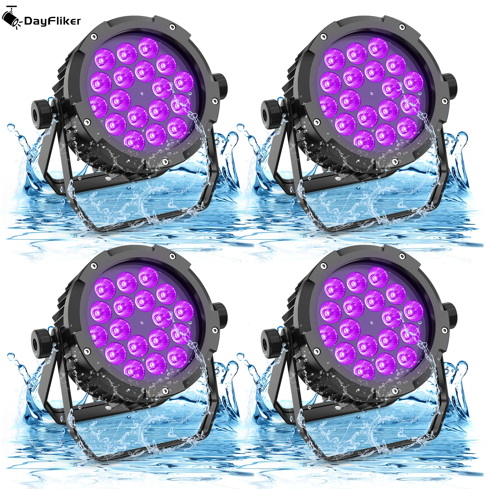 

DayFlicker 150 Вт 4 шт. RGBWA + УФ водонепроницаемый 6 в 1 светодиодный светильник Par для сцены DJ Light для диско-танцевального зала, вечеринки, бара, выступления