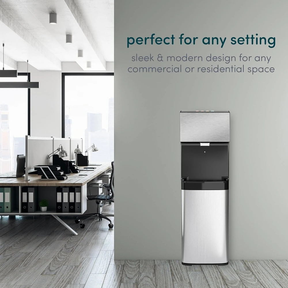 Electronic Bottom Loading Water Cooler Water Dispenser - 3 Temperatures, Hot, Cold & Room Water,Self Cleaning