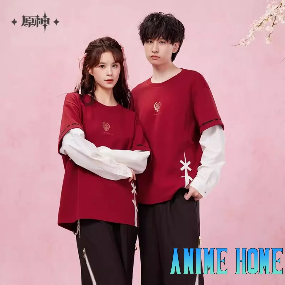 Game Genshin Impact Yae Miko Patchwork Long Sleeve T-Shirt For Women Men Clothes Clothing Official Original Xmas Gift Pre-order