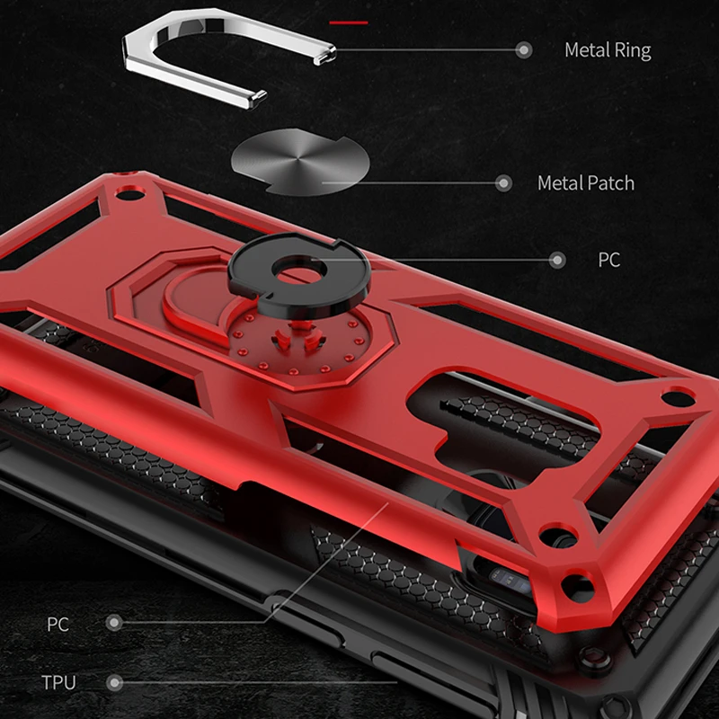 Shockproof Case For Samsung Galaxy S9 S20 Ultra S8 S10 Plus Note 9 8 A51 A71 Note8 Note9 S9Plus A50 A70 Ring Holder Stand Covers