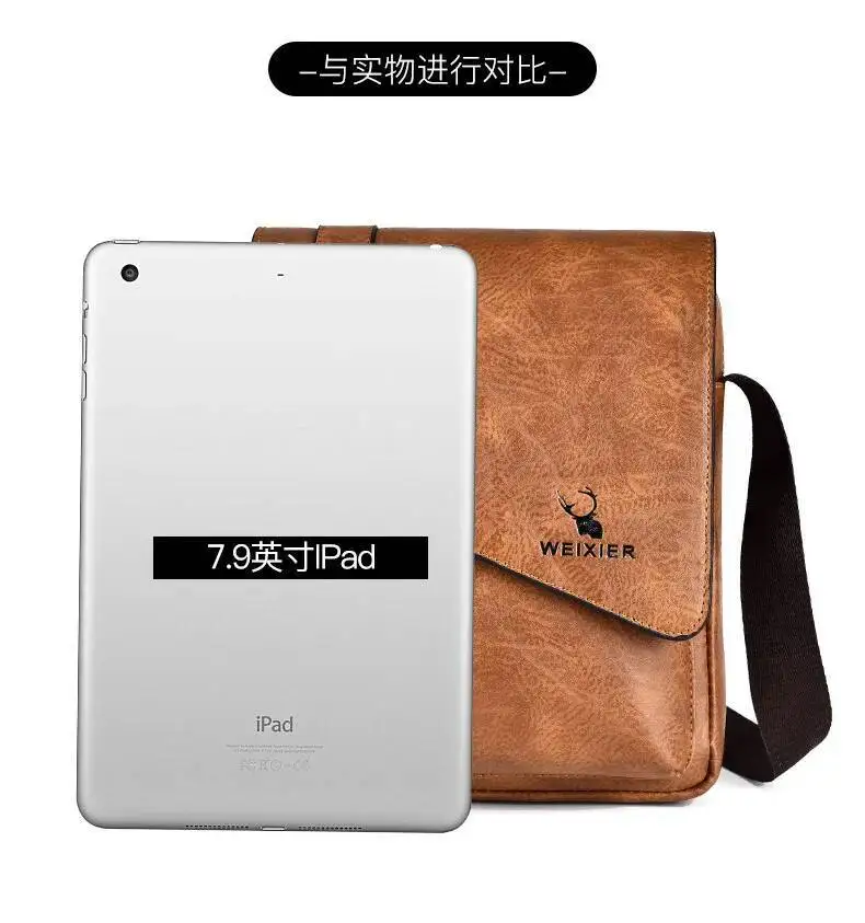 2025 Crossbody Shoulder Vintage Men Handbags Large Capacity PU Leather For Man Messenger Bags Designer Bag