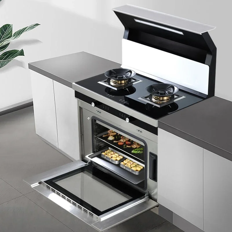 Integrated stove with steamer Steam oven Integrated stove Household side suction lower row stove Disinfection