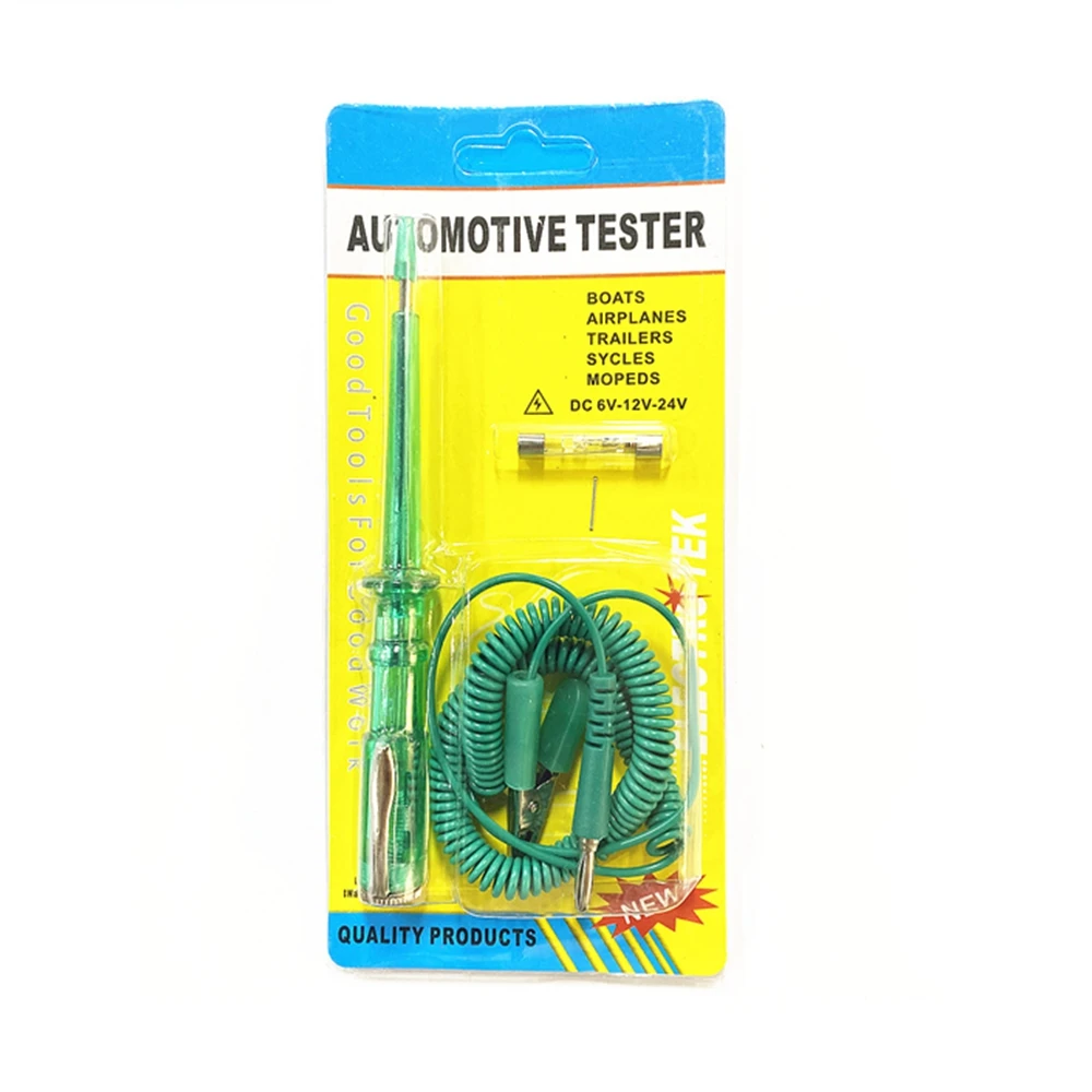 

Новый портативный автоматический тестер цепей со светодиодной подсветкой, острый зонд постоянного тока 6 В-12 В-24 В 85486, электрическая тестовая ручка для ремонта зонда