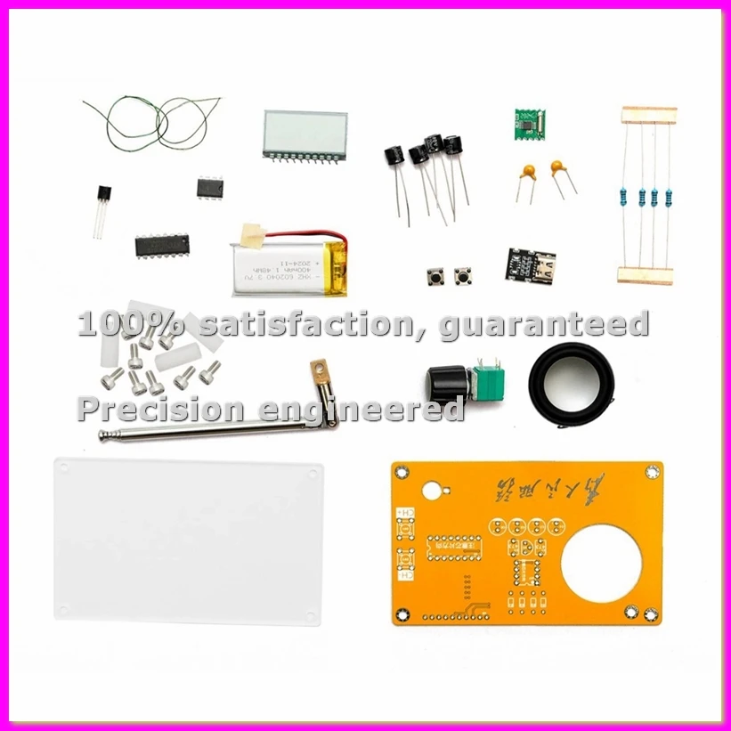 FM Radio Kit DIY Electronic Kit Soldering Practice Kit Radio DIY Kit Digital Display TypeC Charging,Parts-ABVP