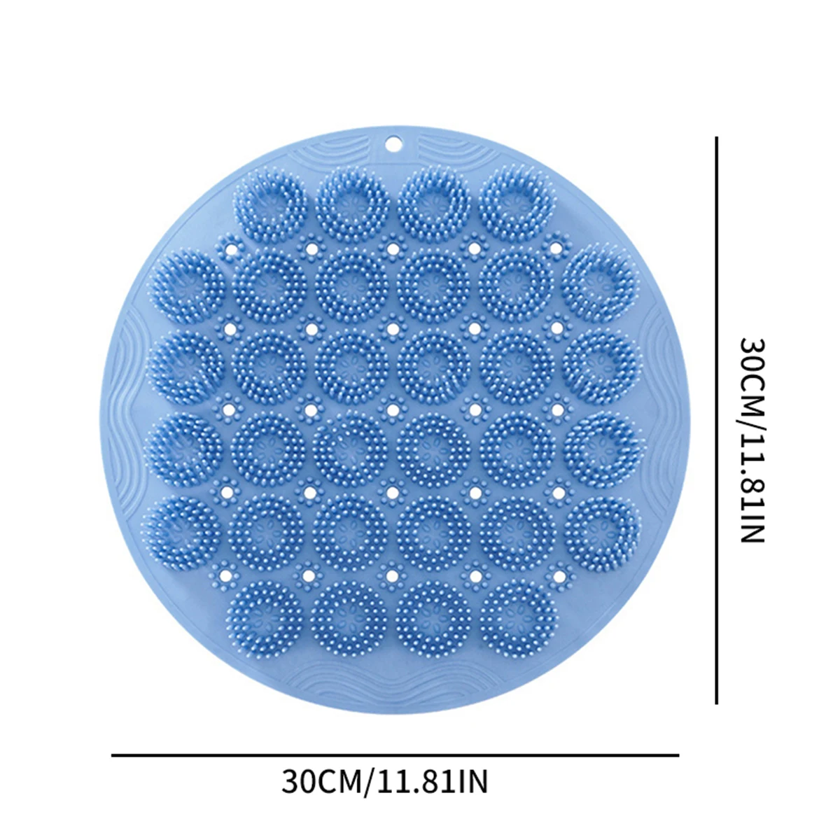 Larger Shower Foot Scrubber Mat with Non-Slip Suction Cups- Cleans,Smooths,Exfoliates,Massages Your Feet Without Bending,Improv