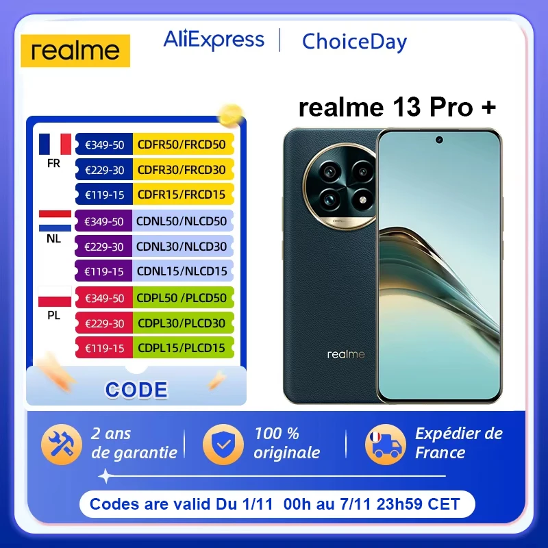 Global version realme 13 Pro + 13 Pro plus Snapdragon 7s Gen 2 smartphones 5g android 14 80W SUPERVOOC Charge 50MP  Camera