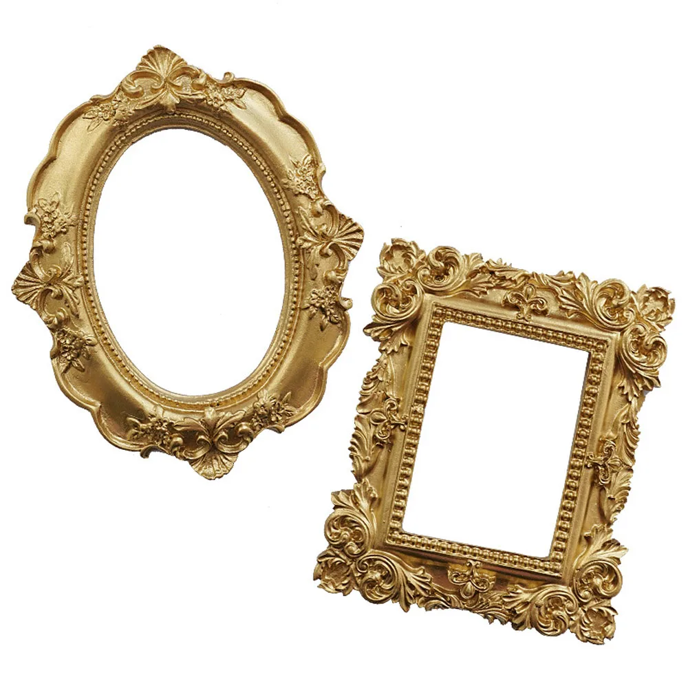 Women Exquisite Retro style Nail photo frame Nail Tips Display Board Photo props Hollow Embossed frame