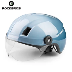 ROCKBROS Unisex Electric Bicycle Helmet with Goggles for 58-62cm Head Circumference Men Lady MTB Road Bike Motorcycle Safety Cap