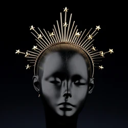 Star Shape Crown Headband Queen's Goddess Halo Halloween Costume Headwear Party Cosplay Headgear Jewelry Accessories