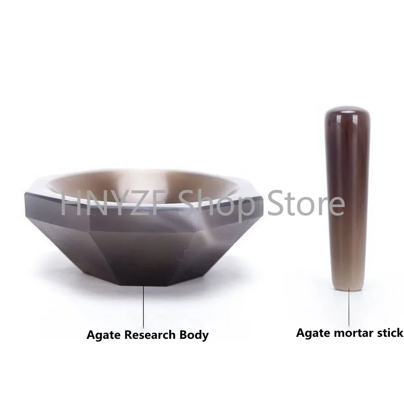 High Quality Natural Agate Mortar and Pestle for Laboratory Grinding in Various Sizes