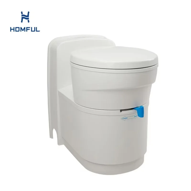 HOMFUL Caravan Electric Lightweight PP Camping Toilet Rotatable Cassette Toilet RV Toilet for RV