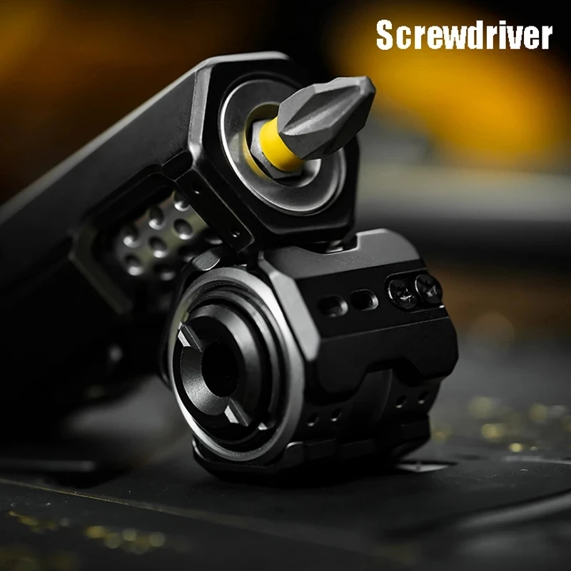 MUYI NEW EDC Titanium Alloy Ratchet Snap Coin Fingertip Gyro Hardcore Decompression Toys Fidget Slider Adult Fidget Toys