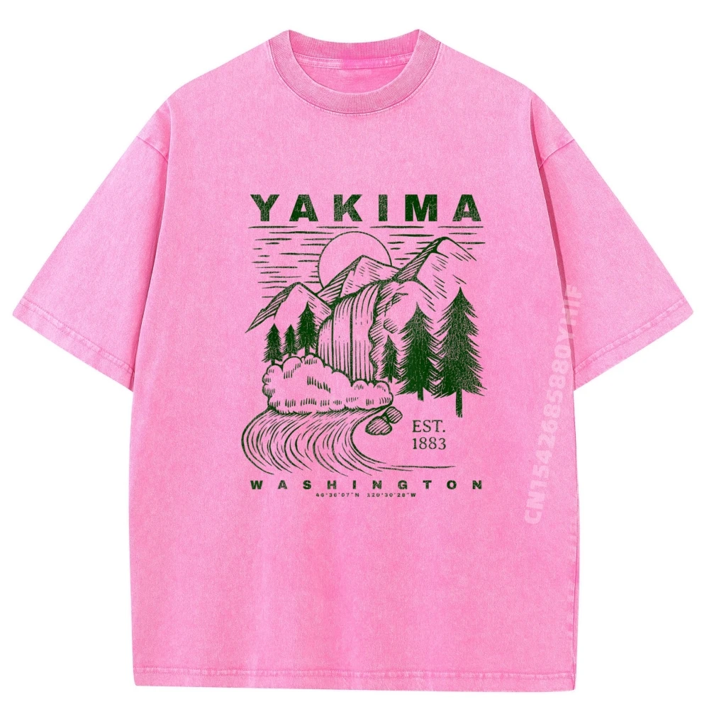 

Yakima Washington Neat Travel Souvenir Rustic Yakima Mens Designer Washed T Shirt Printed Shirts For Men Crazy
