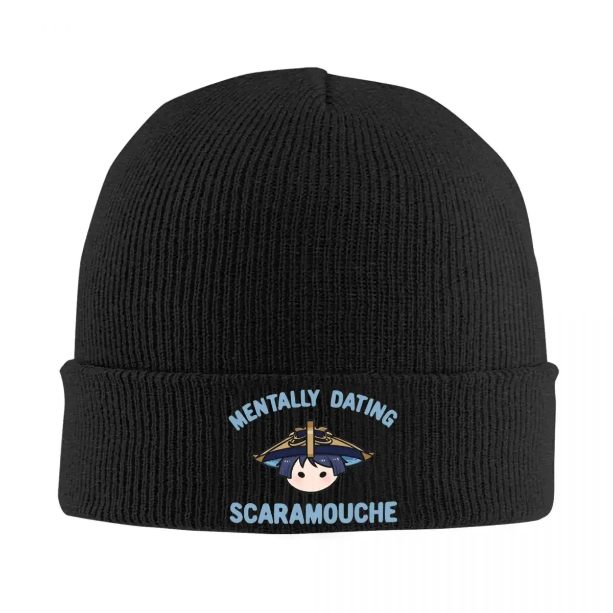 Mentally Dating Genshin Impact Scaramouche Wanderer Knitted Caps Women's Men's Skullies Beanies Winter Hat Acrylic Melon Cap