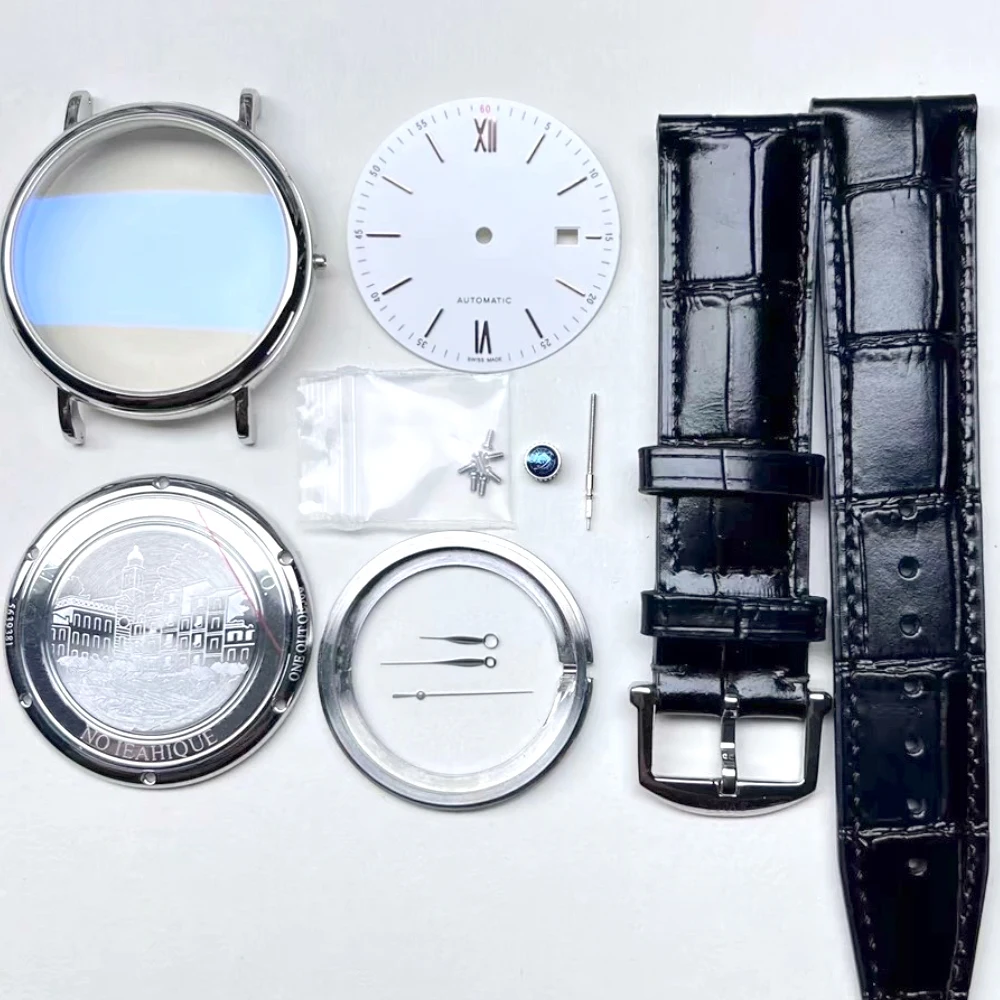 Watch Case Stainless Steel Thin ' Classic Styling 2824 Movement Back Cover Engrave
