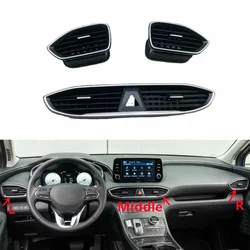 For Hyundai Santa Fe Santafe 2019-2023 Car Front Dash Panel AC Air Conditioning Vent Outlet Instrument Trim Middle