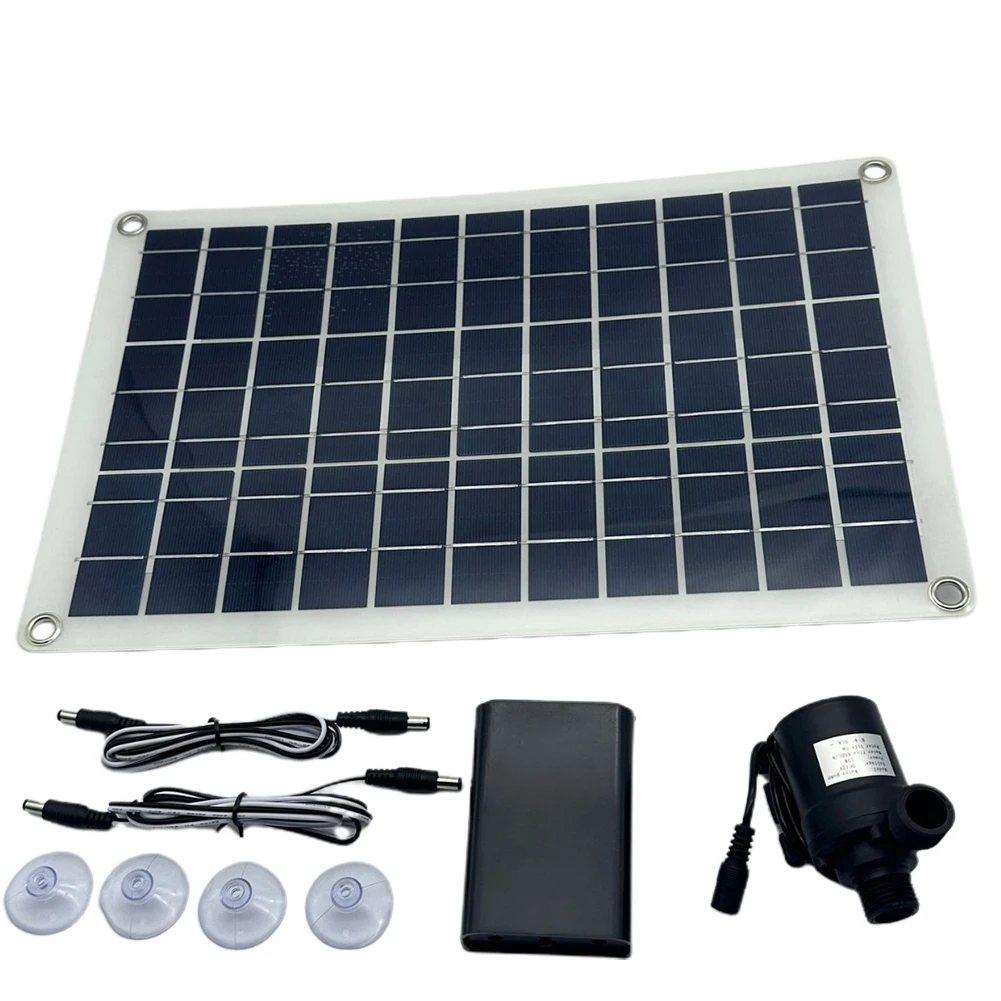 

800l/h DC 12V Brushless Solar Water Pump Kit 50W Solar Panel Polycrystalline For Fish Pond Waterfall Garden Fountain