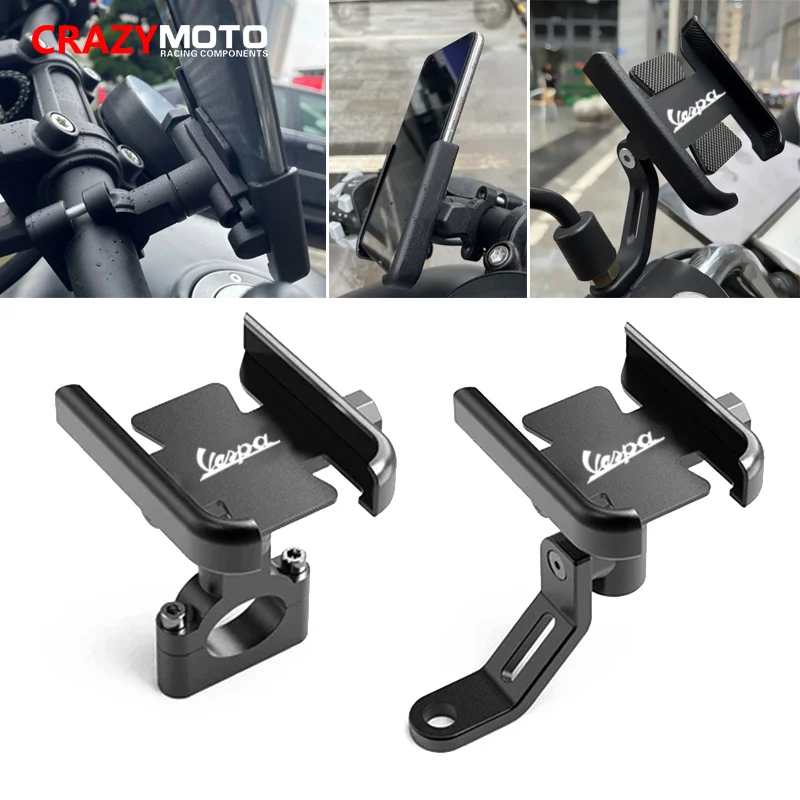 For Vespa GTS GTV LX LXV 300 150 ie Sprint Primavera 300 Super PX80-200/PE/Lusso MotoecycleMobile Phone Holder GPS Bracket Stand