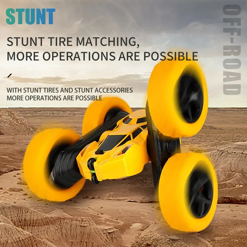 Samochód kaskaderski RC dla dzieci z dwustronnym pilotem radiowym 2.4G 360° °   Obrót Off Road Drift RC Car Prezenty dla dzieci Dorośli Chłopcy