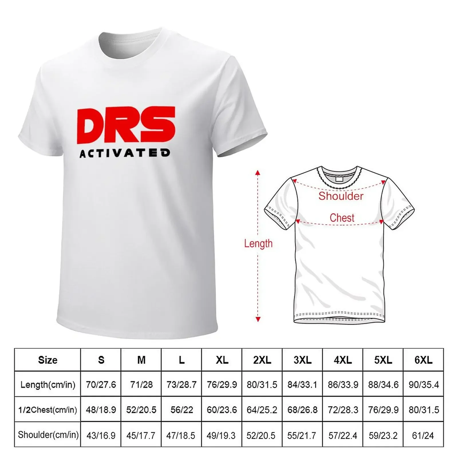 DRS Activated F1 Design T-shirt shirts graphic tees plain fruit of the loom mens t shirts