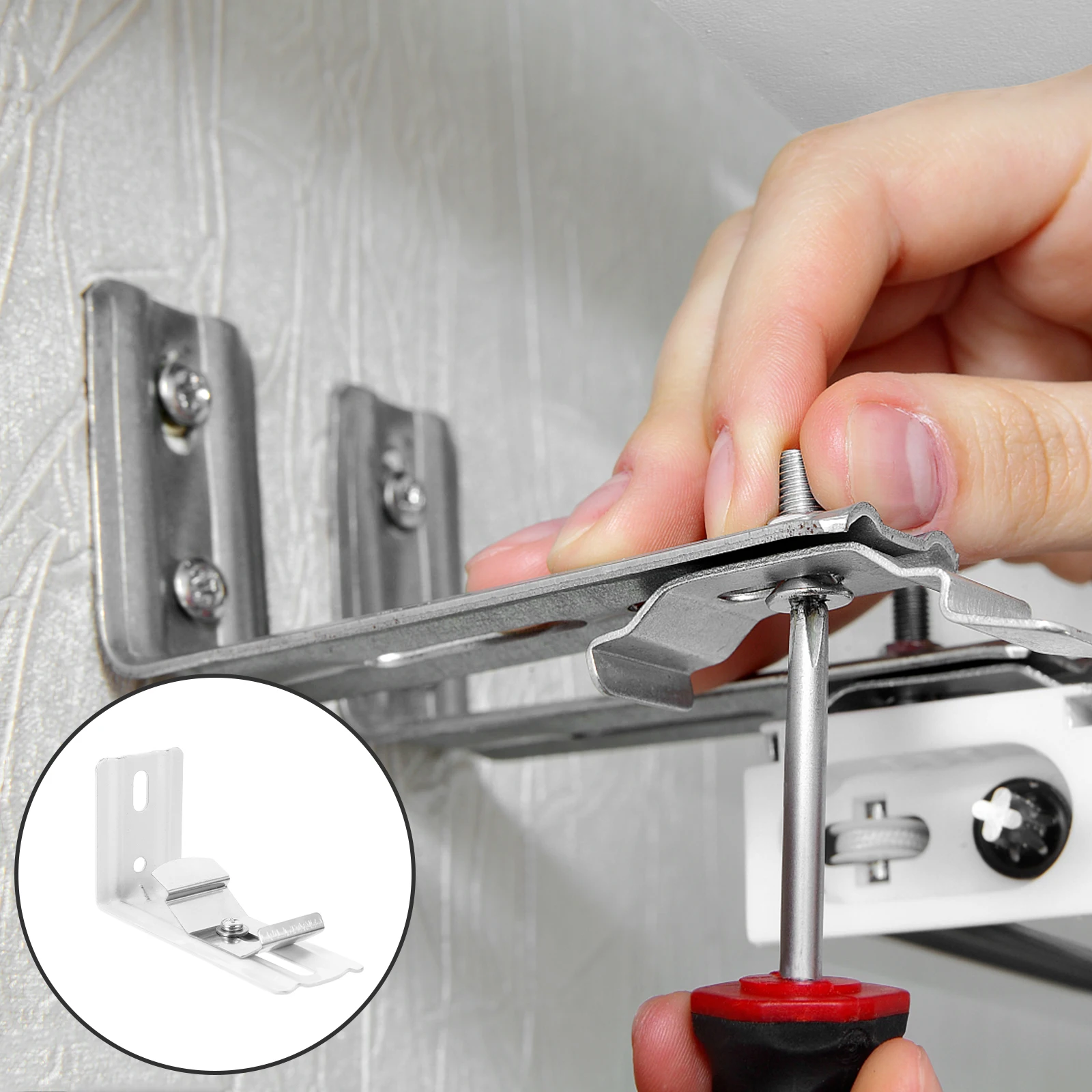 

6pcs Vertical Blind Brackets Metal L Shaped Easy Installation For Curtain Rods Over Blinds Mounting Hardware Home Decor