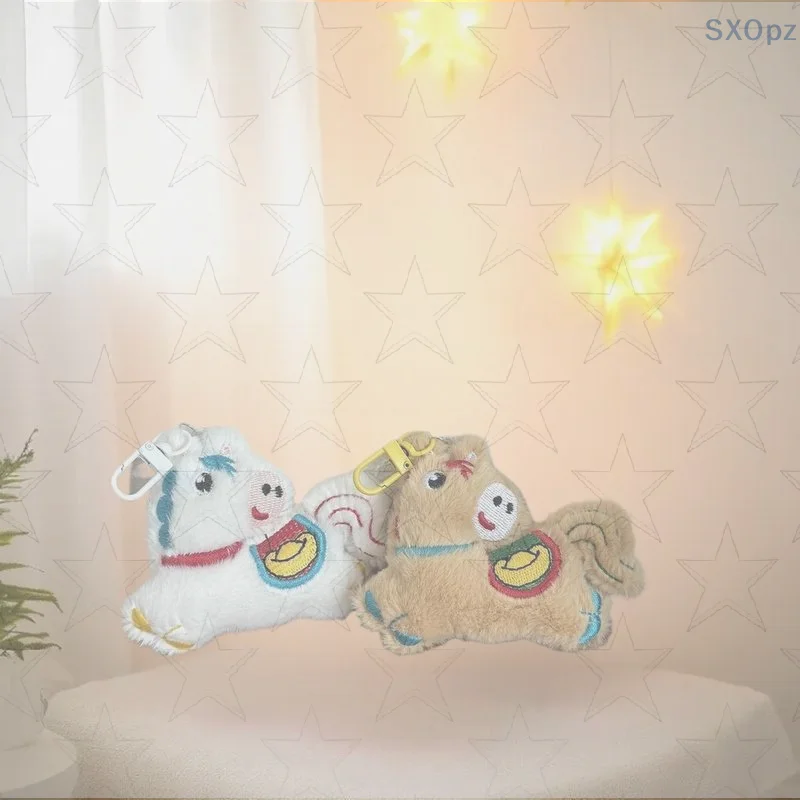 

1Pcs 2026 Year of the Horse Mascot Plush Toy Soft Pony Doll Unique Home Decor Newborn Present