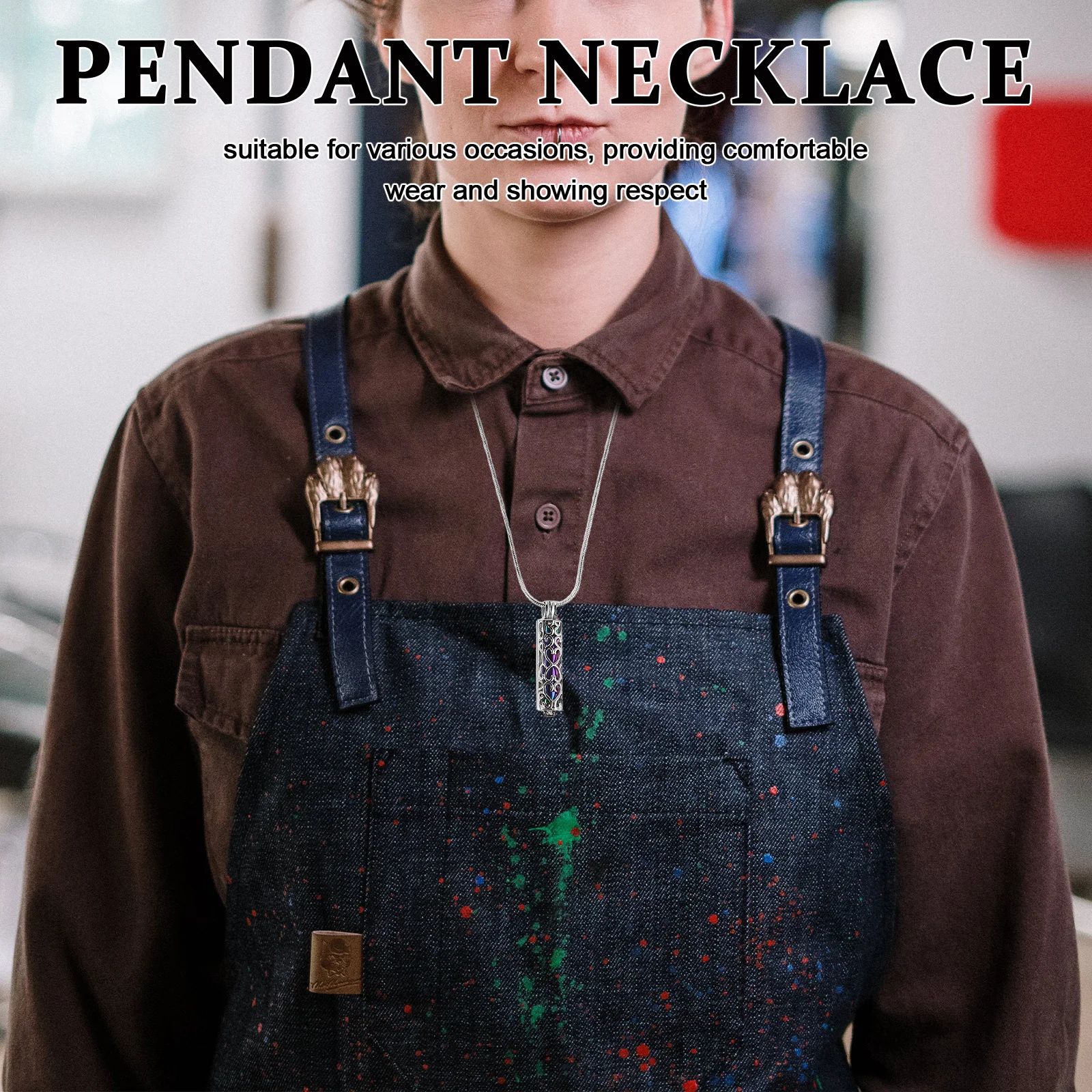 

Ожерелье с урной для домашних животных из нержавеющей стали, полый цилиндр, кулон, мемориальные украшения, кремы, подарок на память для праха, цилиндрическое ожерелье