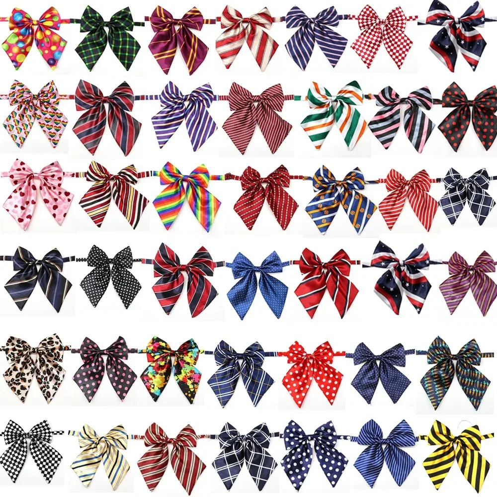 30/50/100PCS Pet Bowtie Dog Accessories Mix Color Neckties For Dogs and Cats Pet Dog Bow Tie Pets Collar Wholesale Pet Supplies