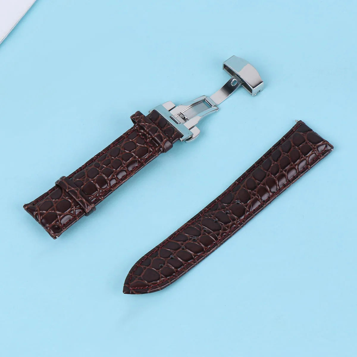 

24Mm Watch Band Replacement For Flat Interface Slim Adjustable Strap Fashionable Men Women Stylish Accessories Automatic