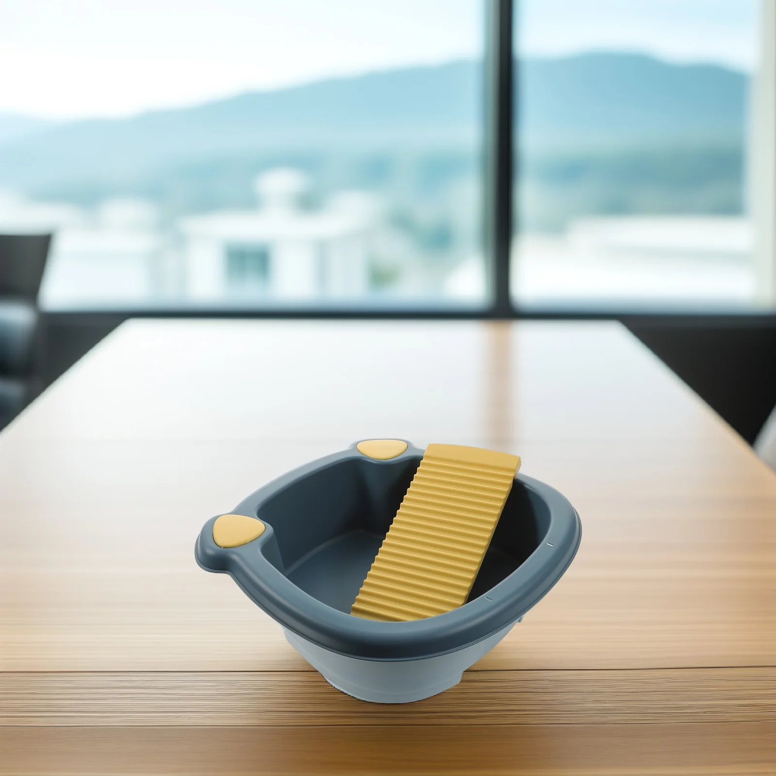 حوض غسيل وجه الطفل على شكل أذن القطة، لوح غسيل مخفي من قطعة واحدة، حوض غسيل ملابس يدوي للأطفال، مستلزمات منزلية بلاستيكية متعددة الأغراض