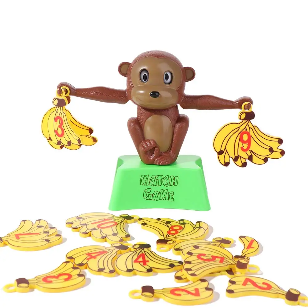 

Educational Montessori Math Balance Interactive Learning Digital Monkey Balance Scale Cartoon Puzzle Banana Monkey Math Game