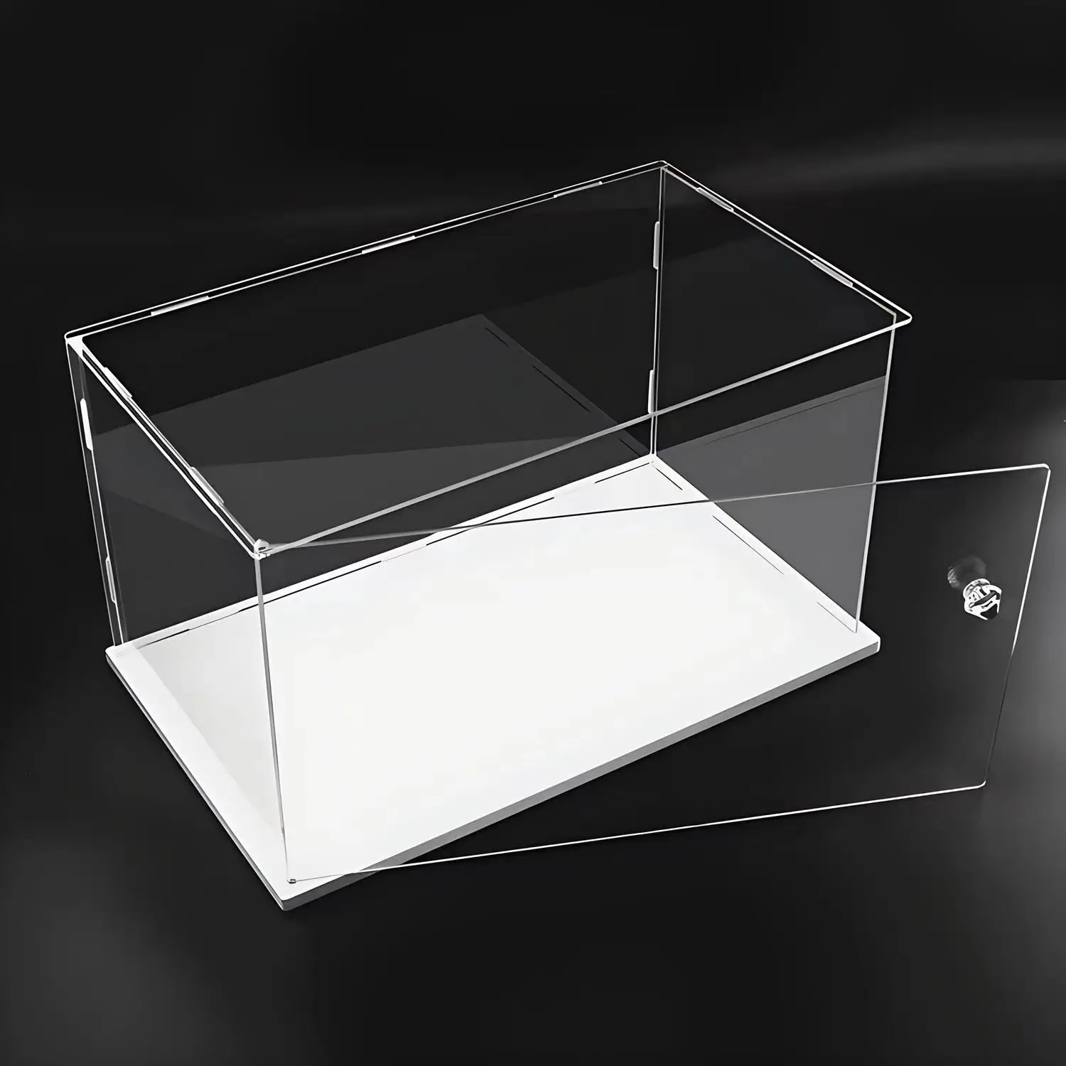 

Dustproof Clear Acrylic Figure Display Cabinet, Assemble Storage Box for Collectibles, Souvenirs and Car Model, Artwork Showcase