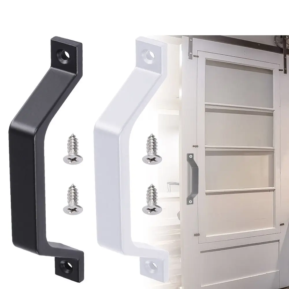 Hardware Aluminum Alloy Barn Door Pull Handle Black White Heavy Duty Door Handles Garage Door Handle Garage