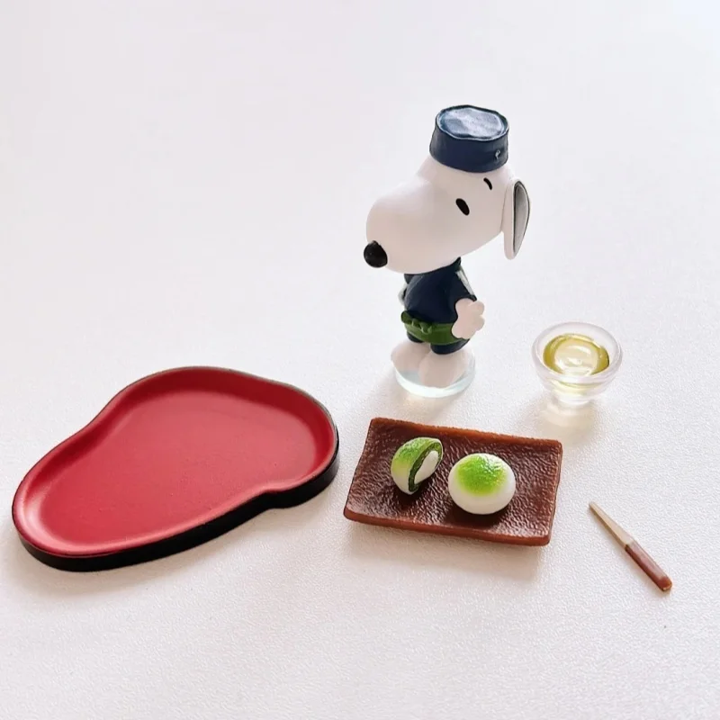 Opnieuw Ment Snoopy Thee Japanse Koffie Thee Winkel Sereis Blind Box Miniatuur Scène Desktop Decoratie Leuk Speelgoed Cadeau