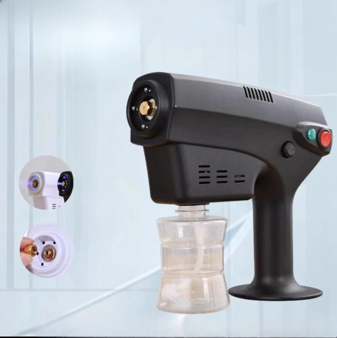

Barber Nano Blue Light Sprayer Negative Ion Electric Steam Spray Disinfection Gun Atomizer Tools For Hair Perm Hydration Care