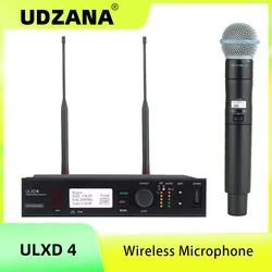 Unzana-プロのワイヤレスラベリアマイクシステム、ultxd4 ULxd24、beta58aヘッドセット、ステージパフォーマンス、パーティー