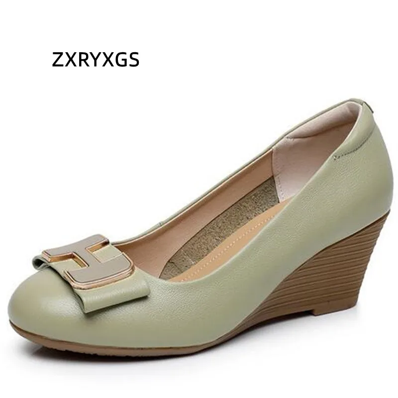 

ZXRYXGS классическая элегантная Яркая обувь из коровьей кожи на высоких каблуках с бантом, новинка 2024, Весенняя женская модная обувь